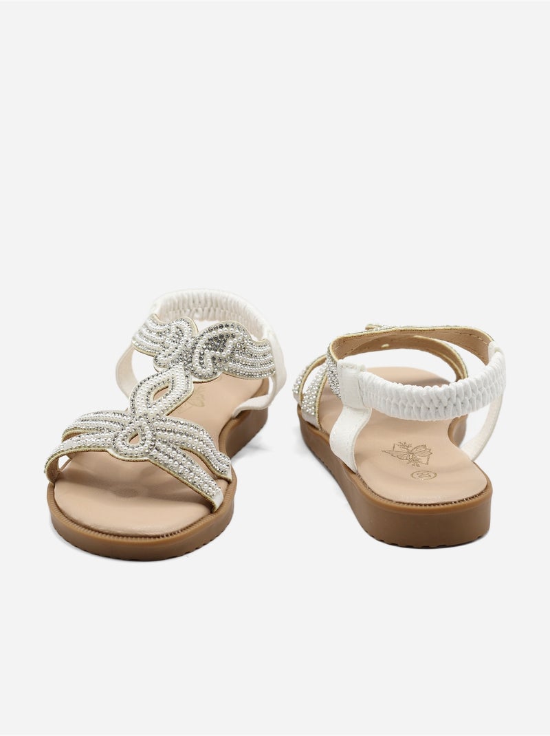Sandália alça cruzada Branco - Kiabi
