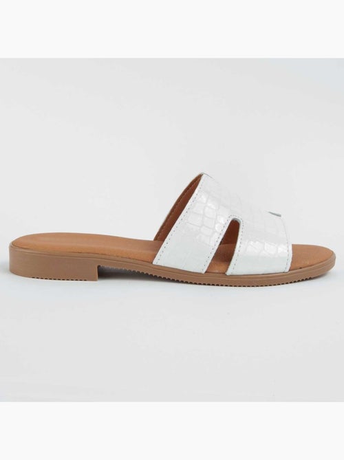Sandália Baixa Couro Natural Purapiel - Kiabi