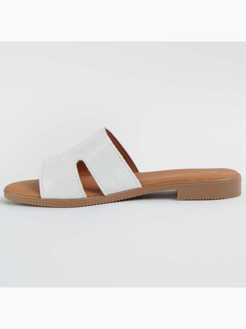 Sandália Baixa Couro Natural Purapiel - Kiabi