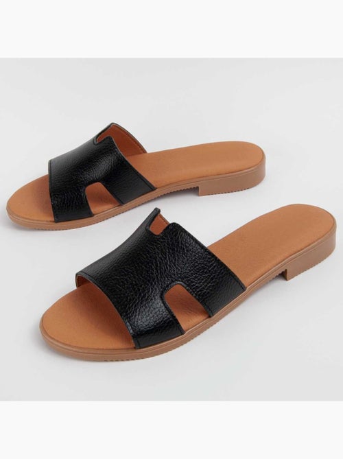 Sandália Baixa Couro Natural Purapiel - Kiabi