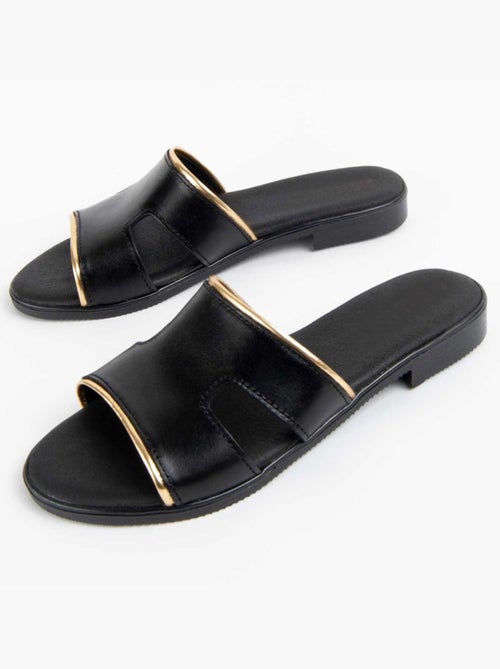 Sandália Baixa Couro Natural Purapiel - Kiabi
