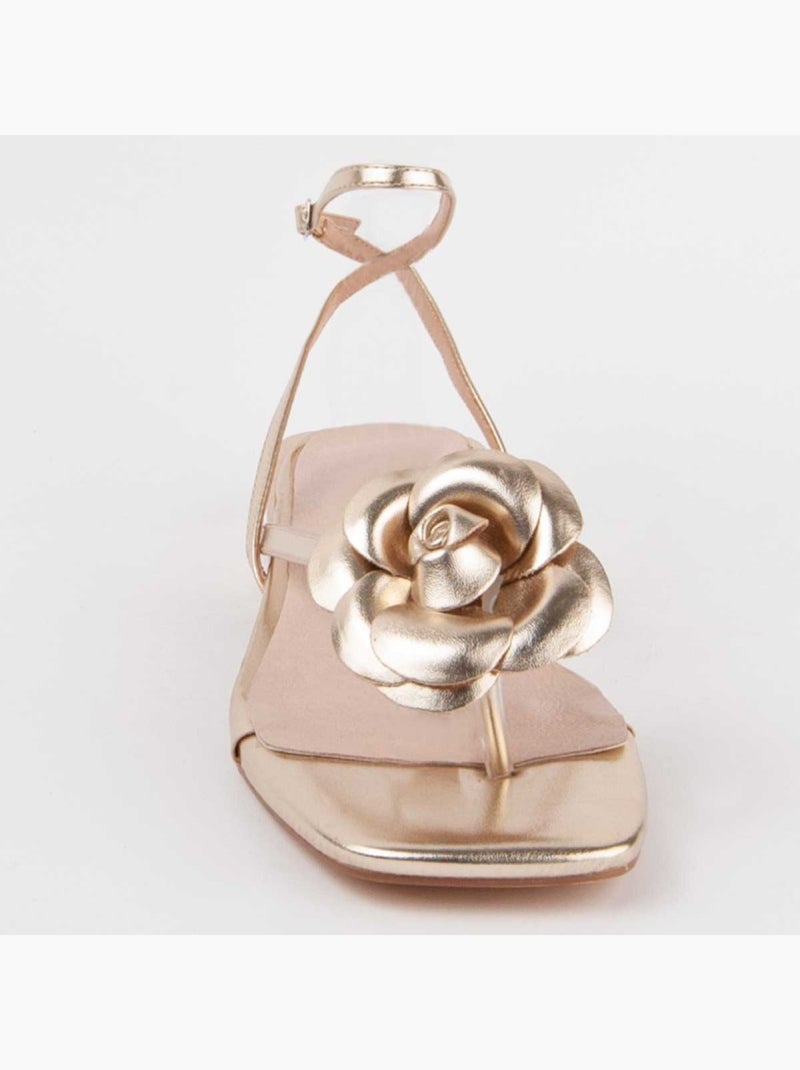 Sandália Baixa Material Sintético Montevita Dourado/Ouro - Kiabi