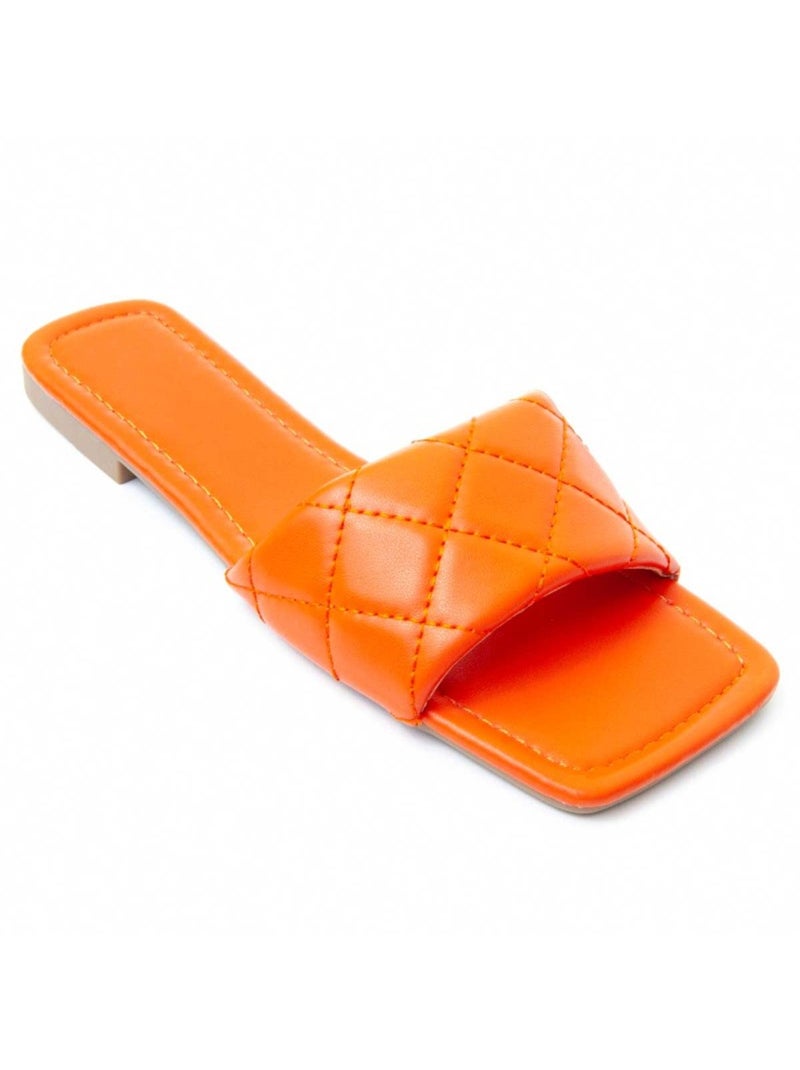Sandália Baixa Material Sintético Montevita Laranja - Kiabi