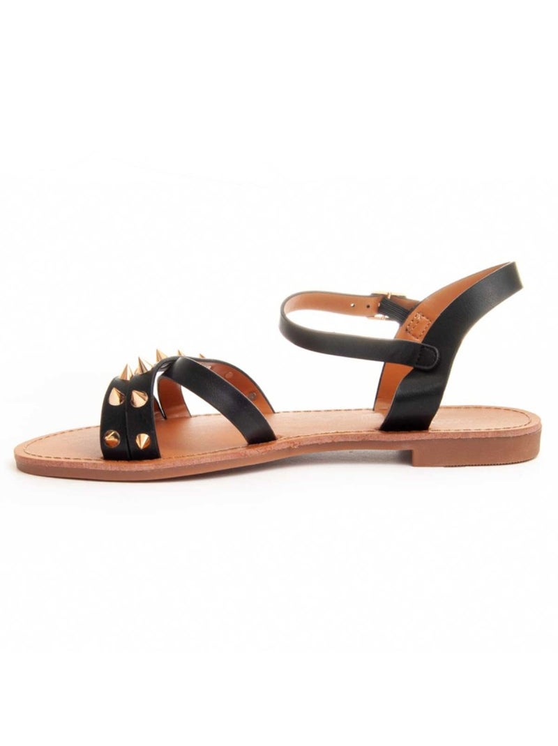 Sandália Baixa Material Sintético Montevita Preto - Kiabi