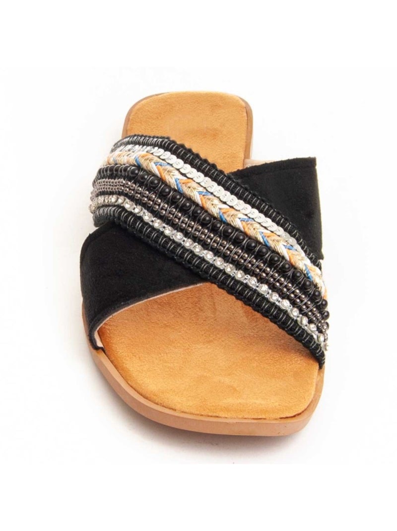 Sandália Baixa Material Sintético Montevita Preto - Kiabi