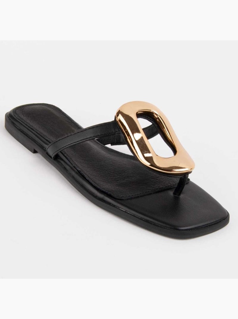 Sandália Baixa Material Sintético Montevita Preto - Kiabi