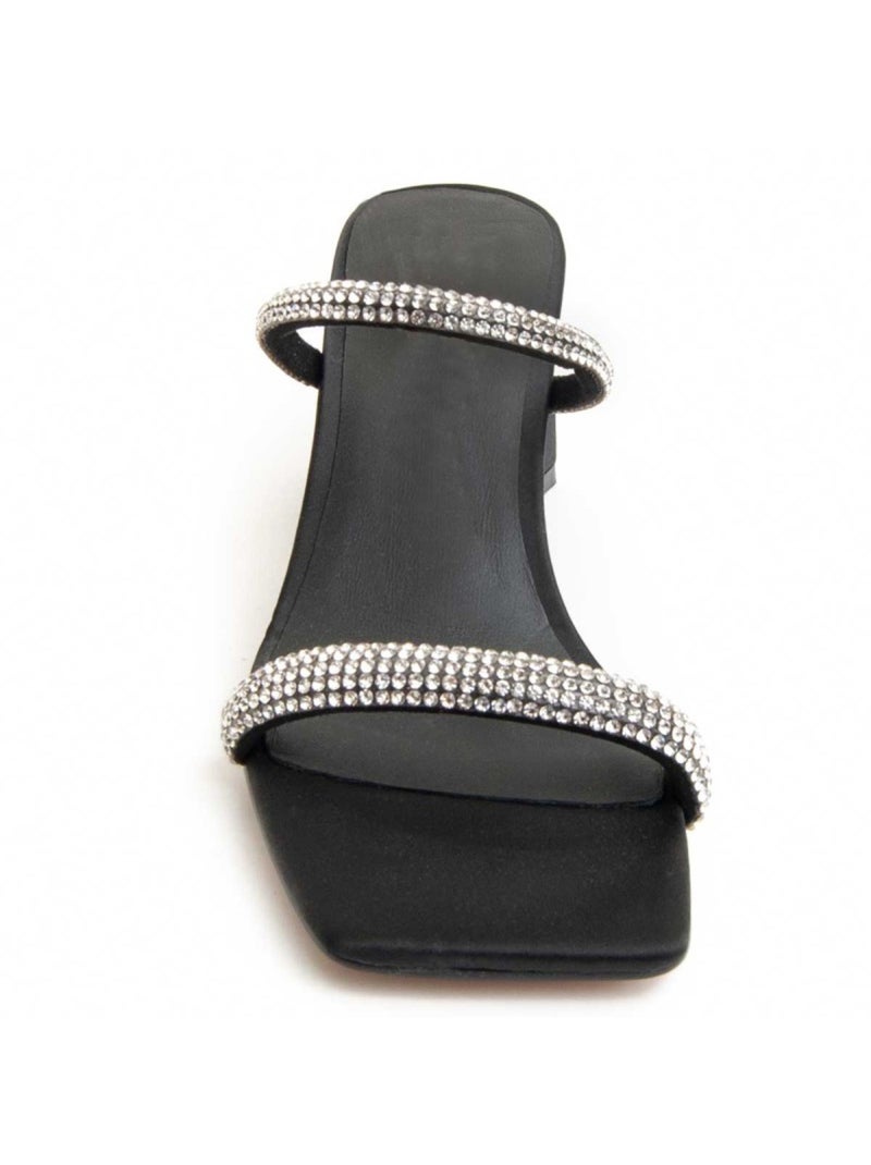Sandália Com Salto Material Sintético Montevita Preto - Kiabi