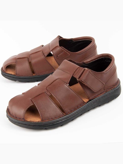 Sandália Couro Natural Purapiel - Kiabi Sandália Couro Natural Purapiel - Kiabi