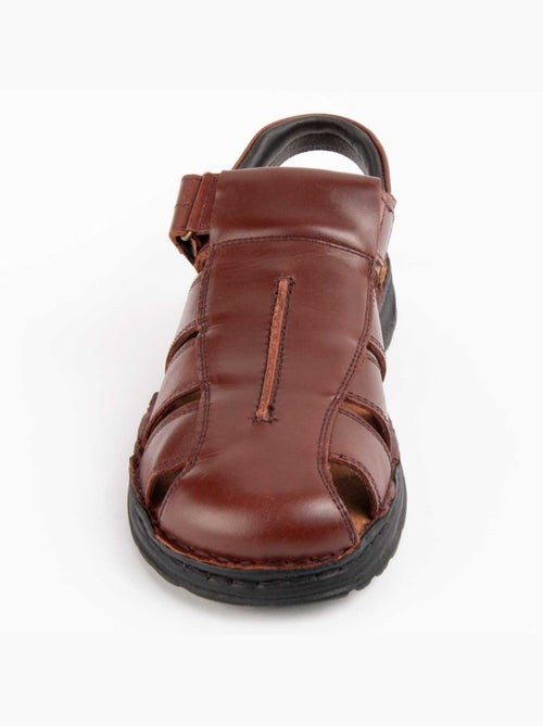Sandália Couro Natural Purapiel - Kiabi