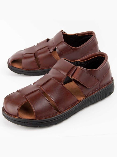 Sandália Couro Natural Purapiel - Kiabi Sandália Couro Natural Purapiel - Kiabi