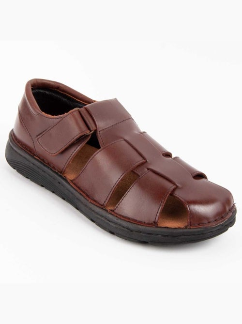 Sandália Couro Natural Purapiel - Kiabi Sandália Couro Natural Purapiel - Kiabi