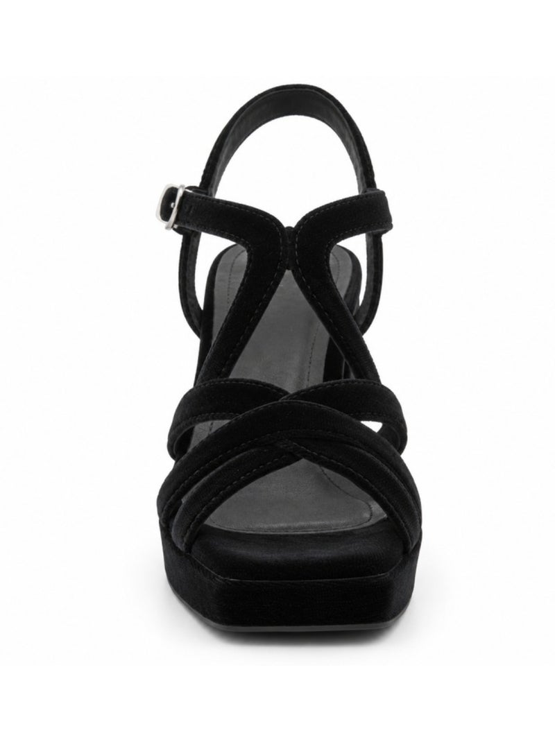 Sandália de salto material sintético montevita Preto - Kiabi