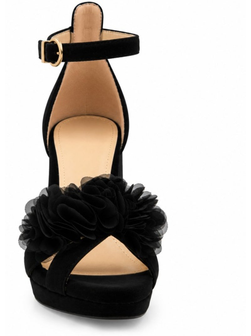 Sandália de salto material sintético montevita Preto - Kiabi