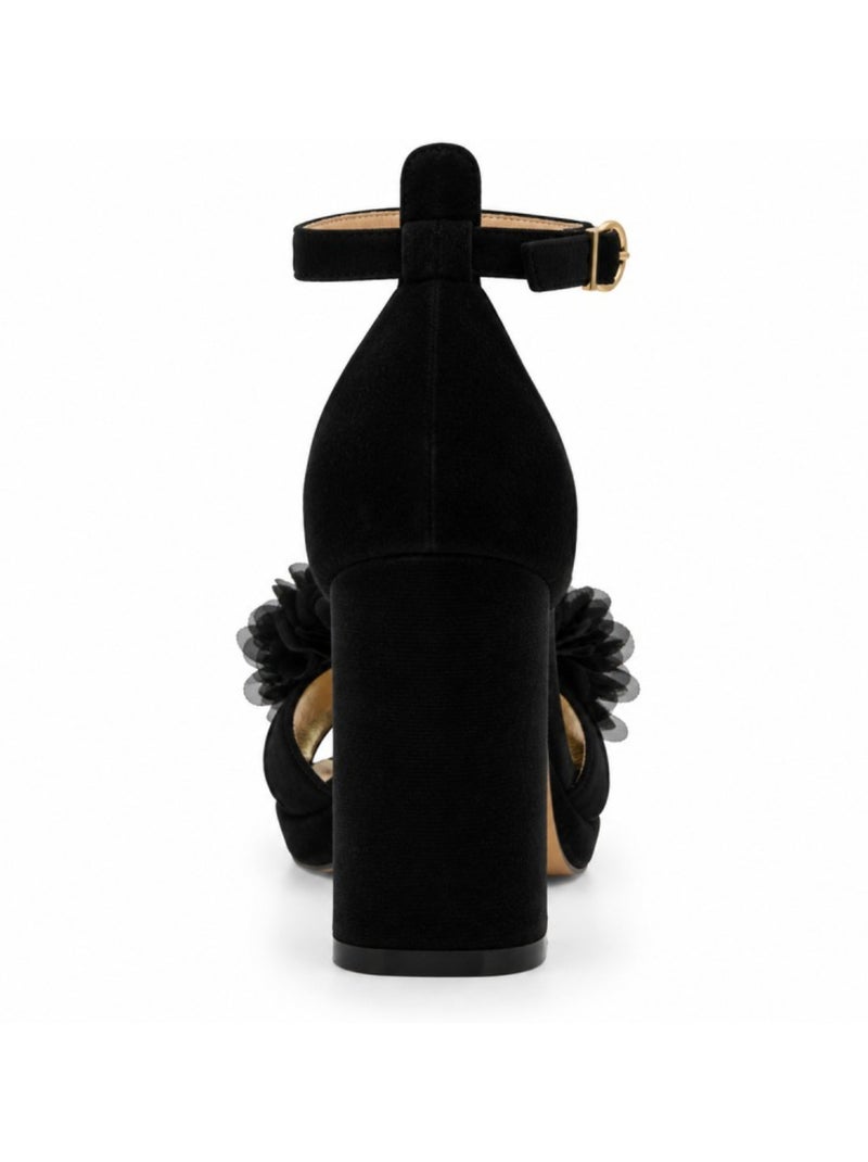 Sandália de salto material sintético montevita Preto - Kiabi