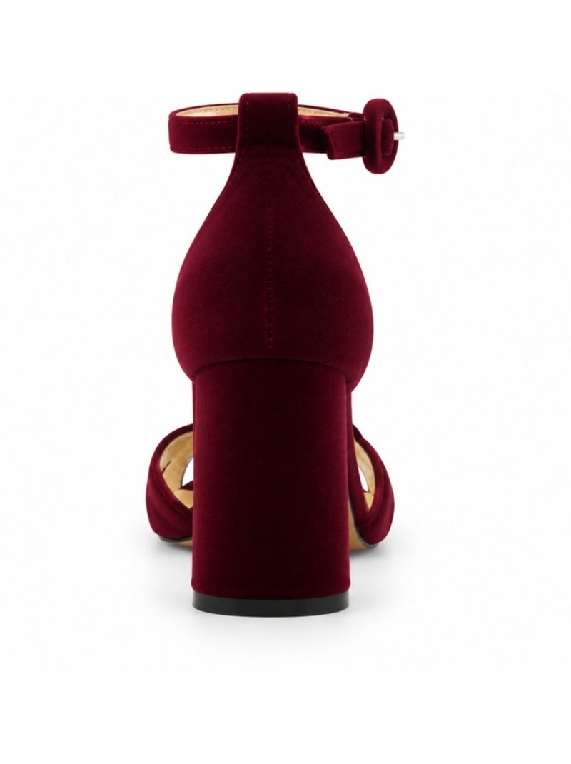 Sandália de salto material sintético montevita Vermelho - Kiabi