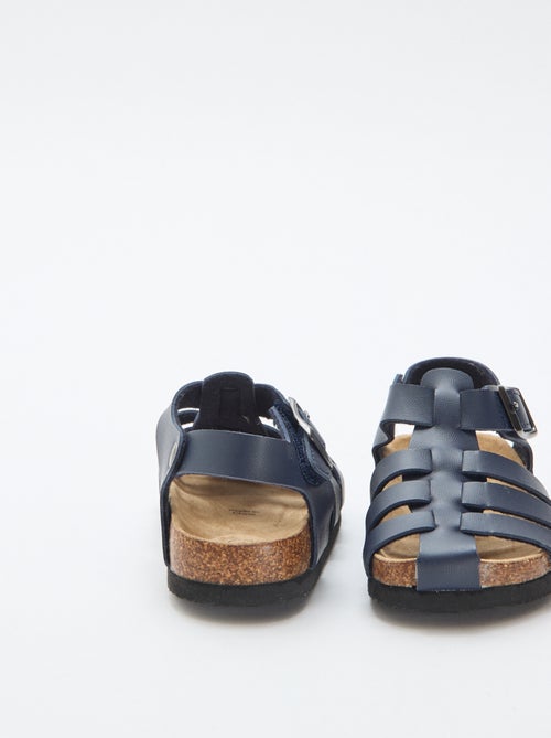 Sandália estampada lisa com tiras - Kiabi