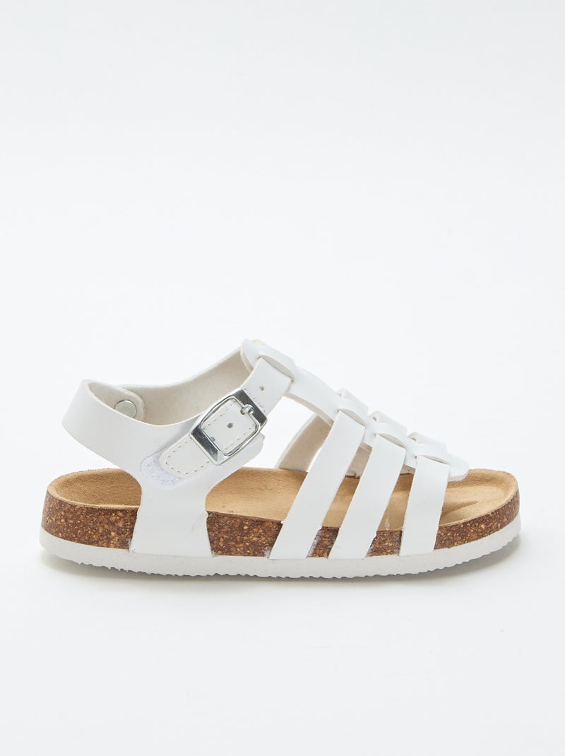 Sandália multi-tiras Branco - Kiabi