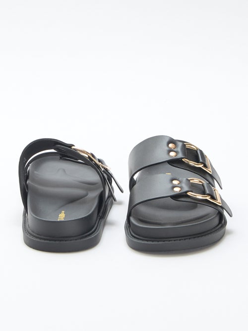 Sandália rasteira com tiras duplas - Kiabi