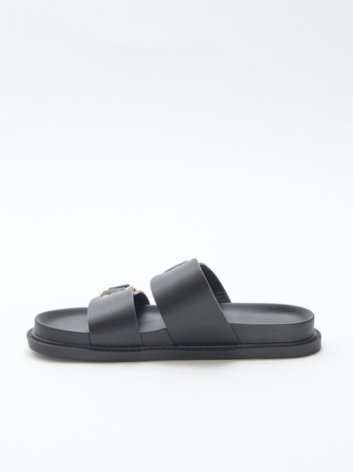 Sandália rasteira com tiras duplas - Kiabi