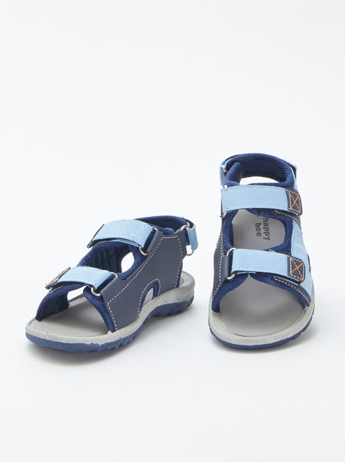 Sandálias abertas com tiras de velcro - Kiabi