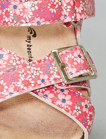 Sandálias anatómicas com estampados flores - Kiabi
