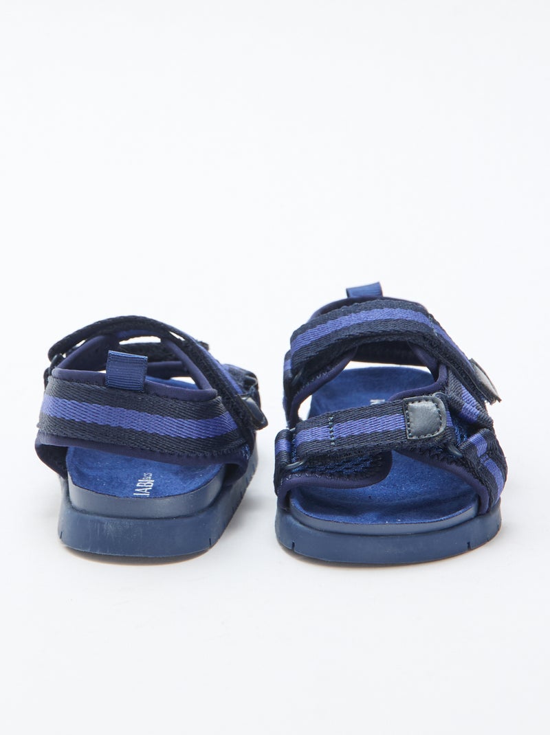 Sandálias azuis com velcro Azul - Kiabi