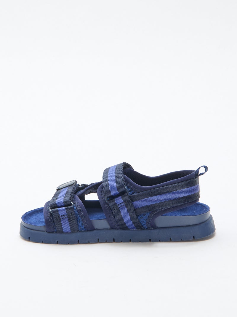 Sandálias azuis com velcro Azul - Kiabi