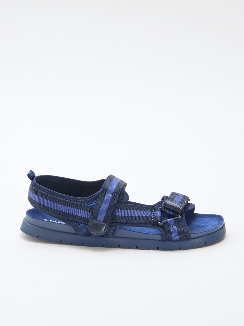 Sandálias azuis com velcro Azul - Kiabi