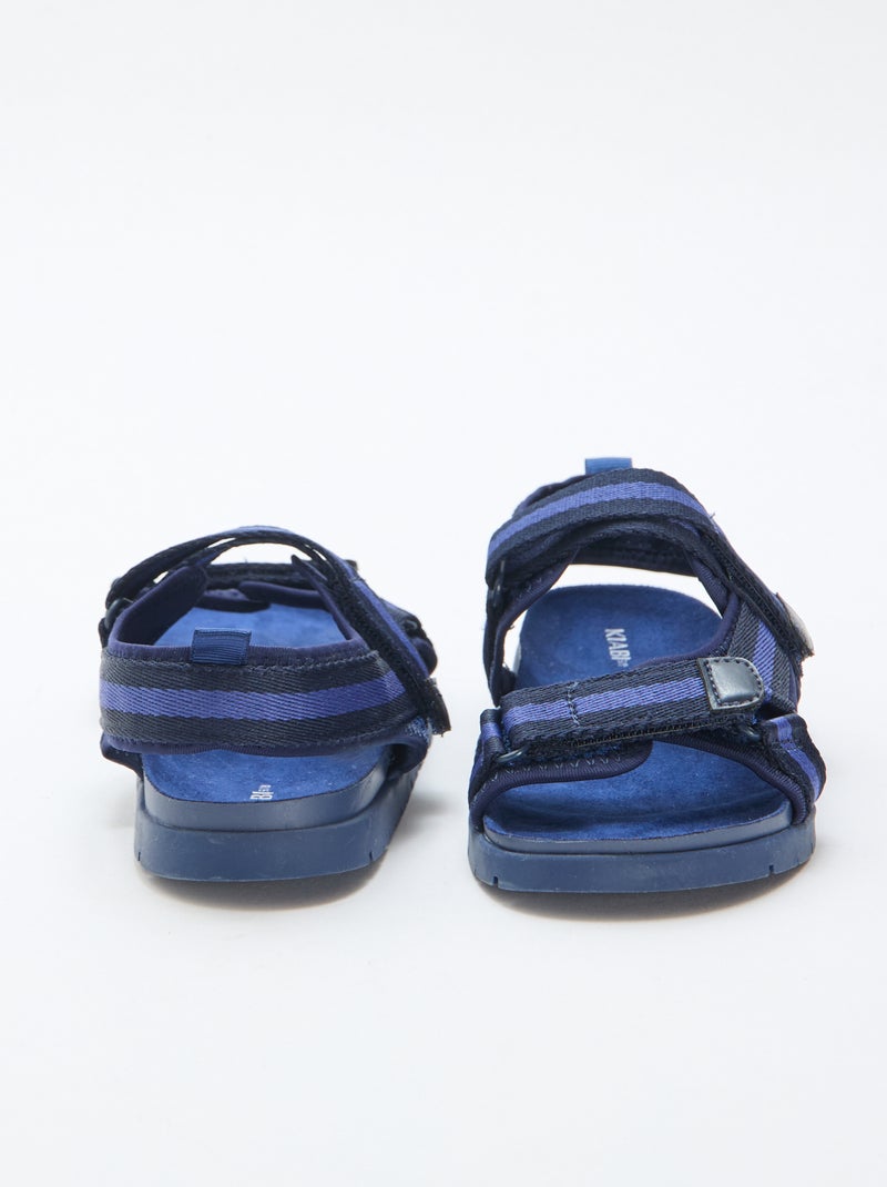 Sandálias azuis com velcro Azul - Kiabi
