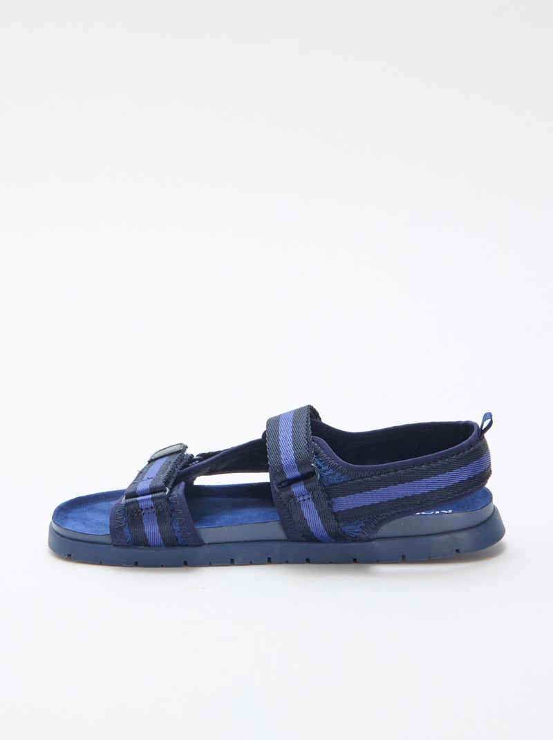 Sandálias azuis com velcro Azul - Kiabi