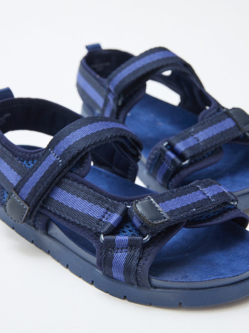 Sandálias azuis com velcro Azul - Kiabi