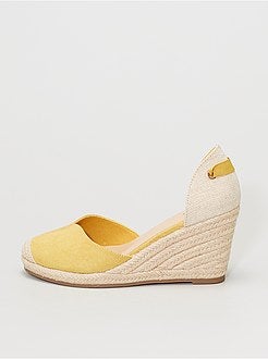 Sandálias bi-matéria compensadas - Kiabi