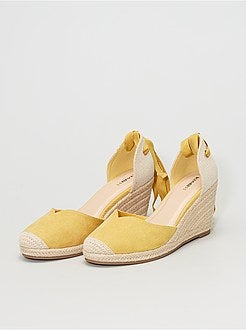 Sandálias bi-matéria compensadas - Kiabi