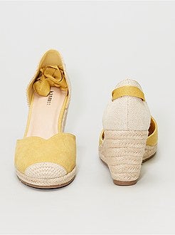 Sandálias bi-matéria compensadas - Kiabi