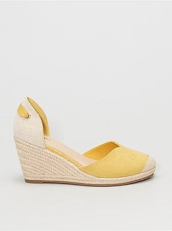 Sandálias bi-matéria compensadas - Kiabi