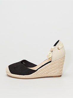 Sandálias bi-matéria compensadas - Kiabi