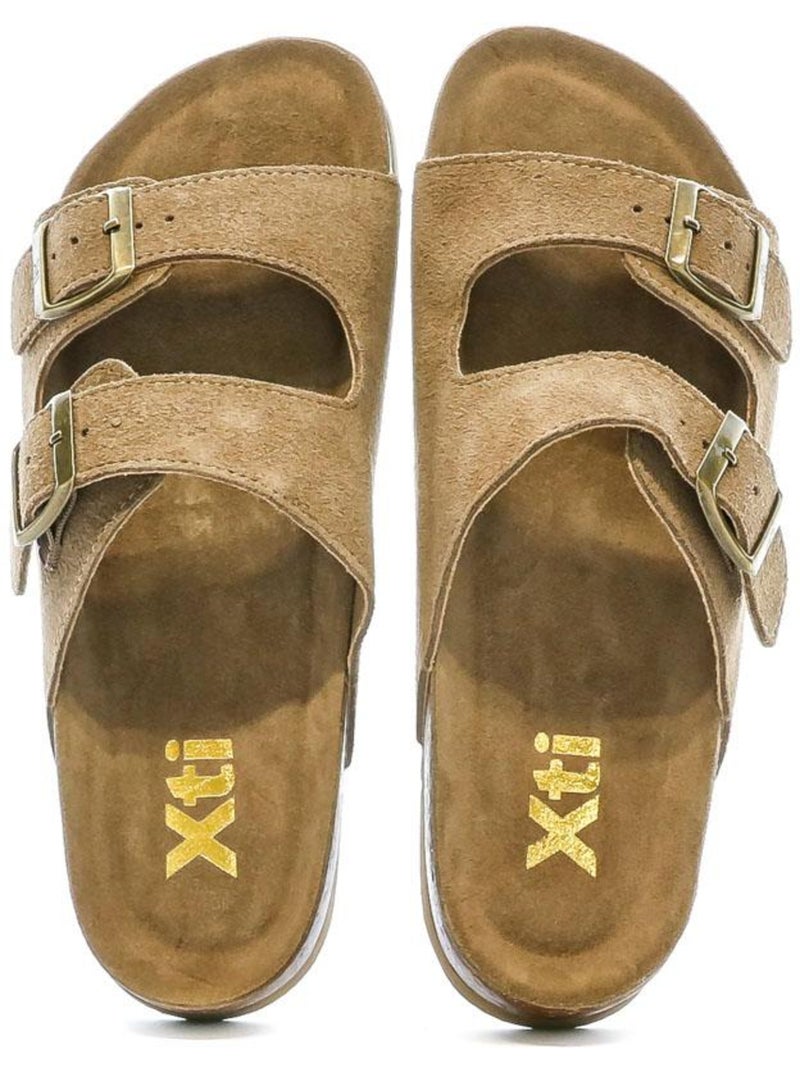 Sandálias Castanhas Xti em Pele para Mulher 142552 Camelo - Kiabi