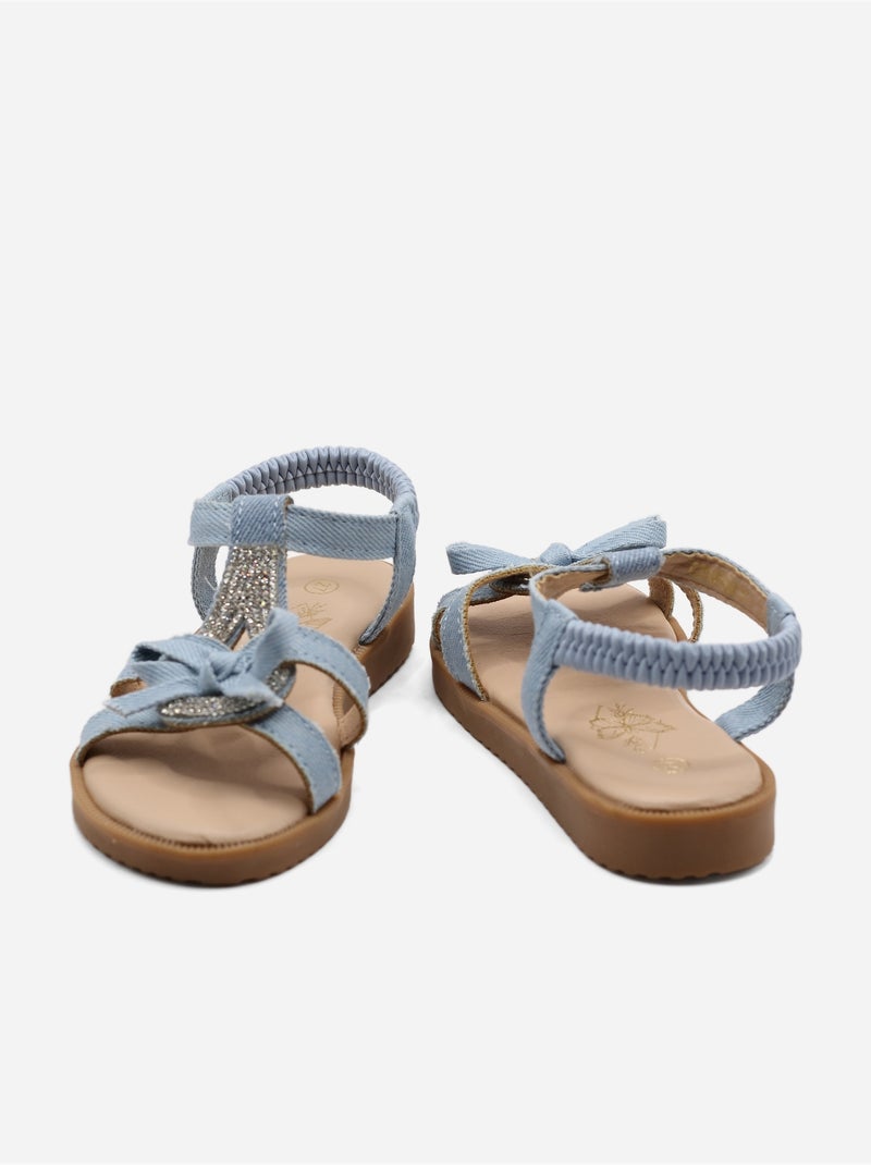 Sandálias com elásticos Azul - Kiabi