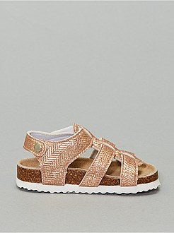 Sandálias com motivo aos ziguezagues iridescentes - Kiabi