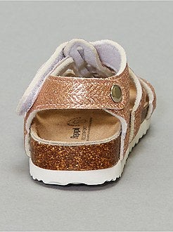 Sandálias com motivo aos ziguezagues iridescentes - Kiabi