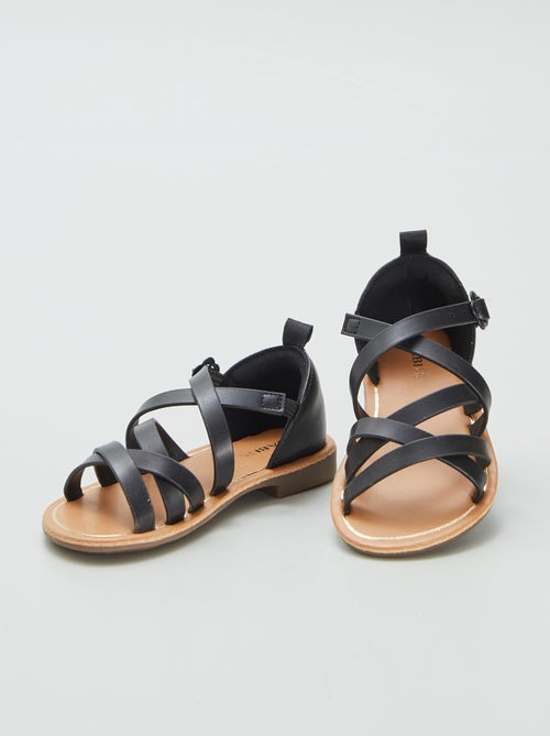 Sandálias com múltiplas tiras cruzadas - Kiabi