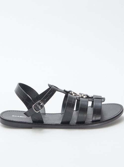 Sandálias com pormenores metálicos - Kiabi