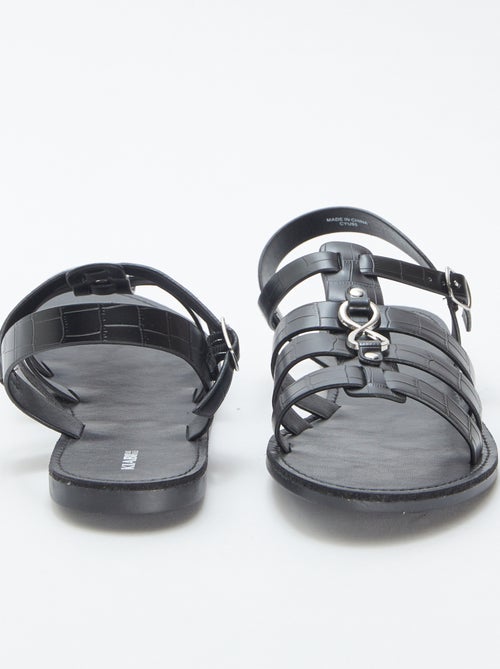 Sandálias com pormenores metálicos - Kiabi