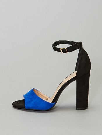 sandalia salto alto azul