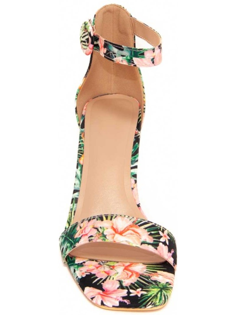 Sandálias Com Salto Material Sintético Montevita Multicolorido - Kiabi