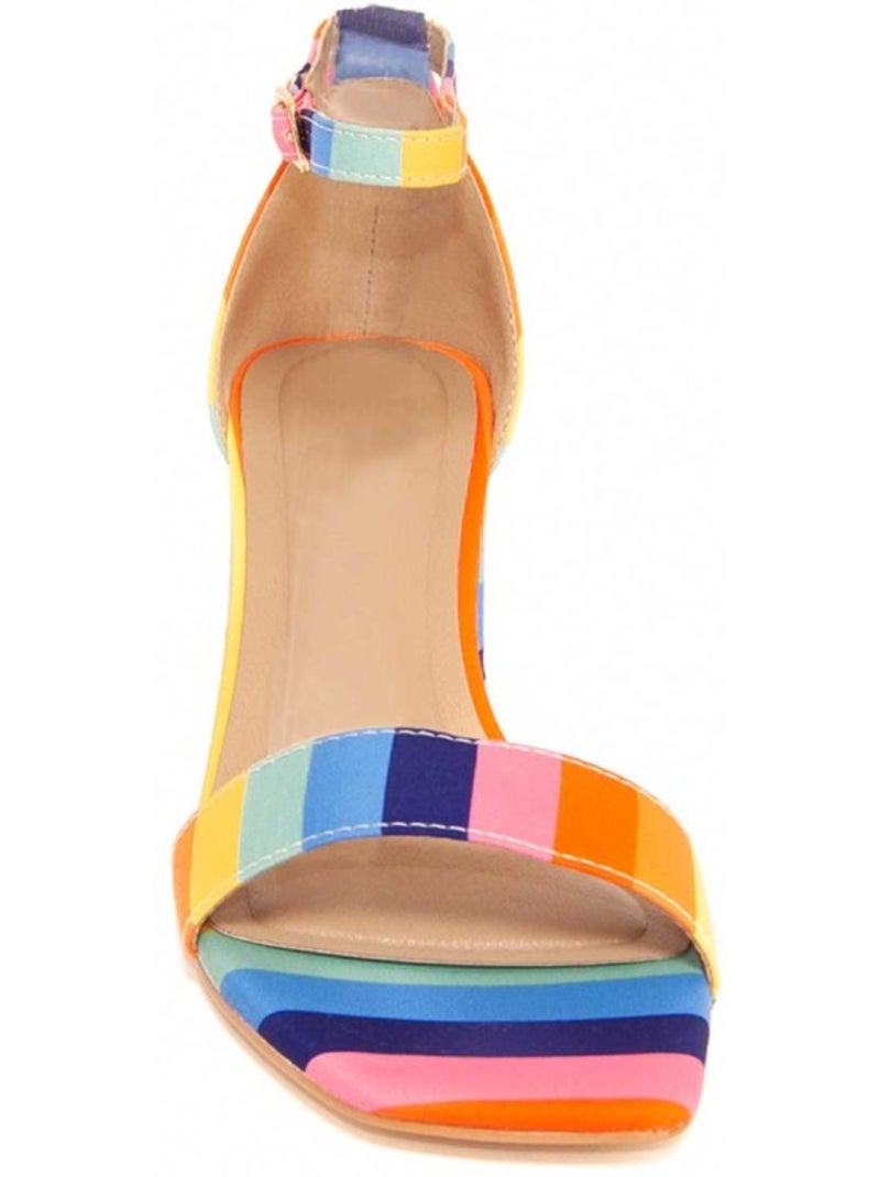 Sandálias com salto material sintético montevita Multicolorido - Kiabi