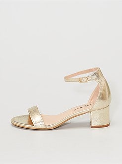 Sandálias com saltos dourados - Kiabi