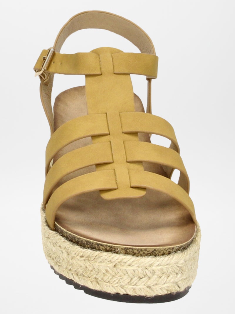 Sandálias com sola em corda CASTANHO - Kiabi