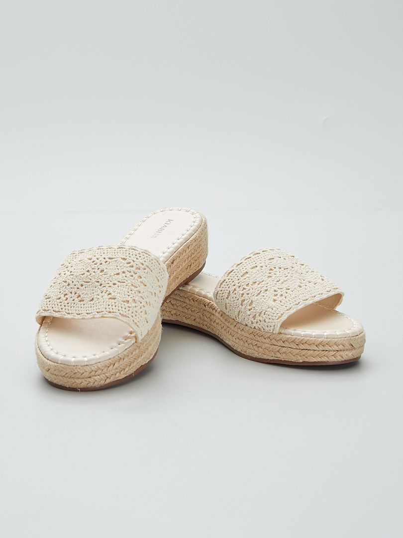 Sandálias com sola grossa BRANCO - Kiabi