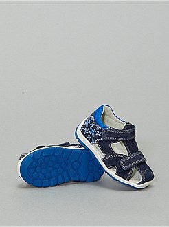 Sandálias com tira de couro - Kiabi